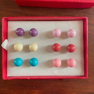 Bundle 3 for $12.  Assorted Pastel & Bold Ball Stud Earrings – Boxed Set